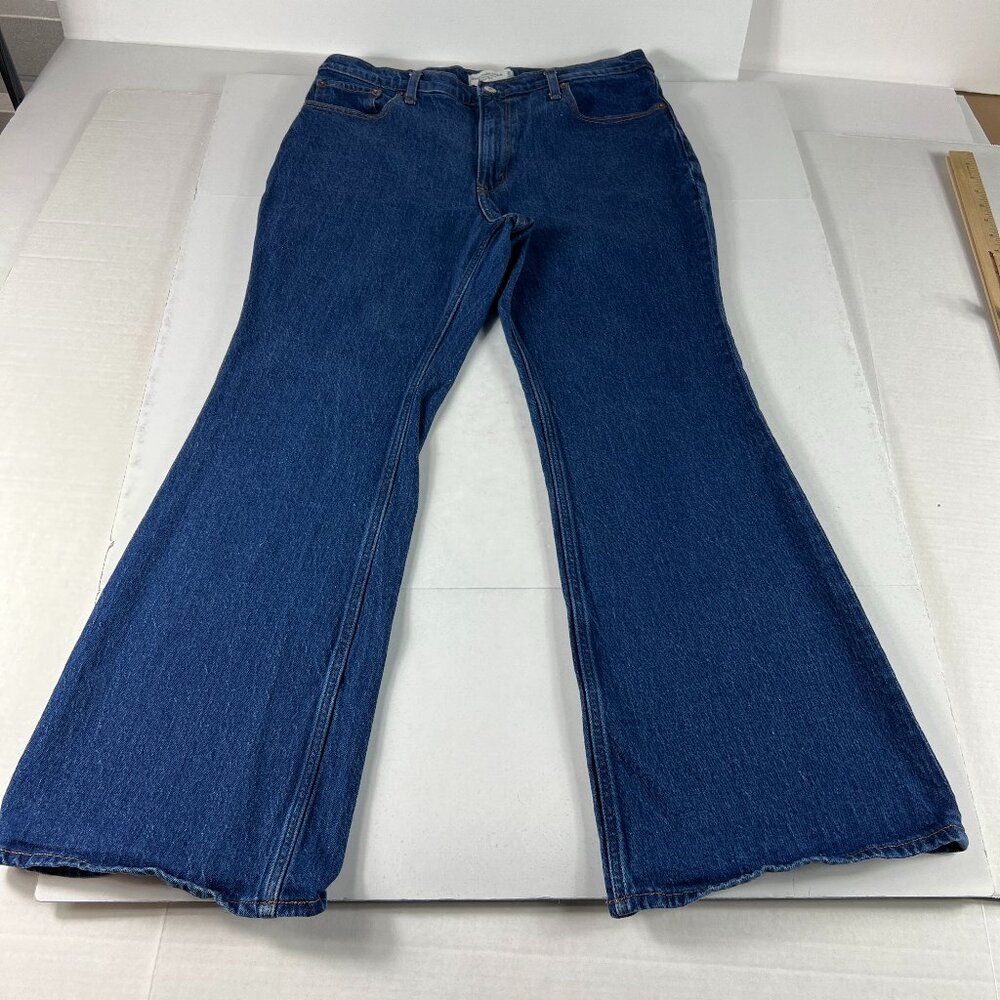 Abercrombie Fitch Jeans Womens 34x28* Vintage Flare High Rise Blue Denim Tag 31